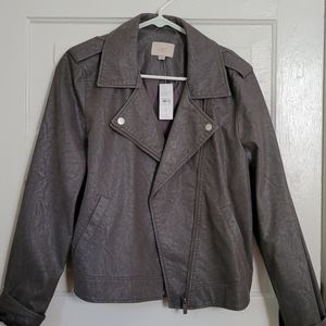 NWT Loft faux leather moto jacket